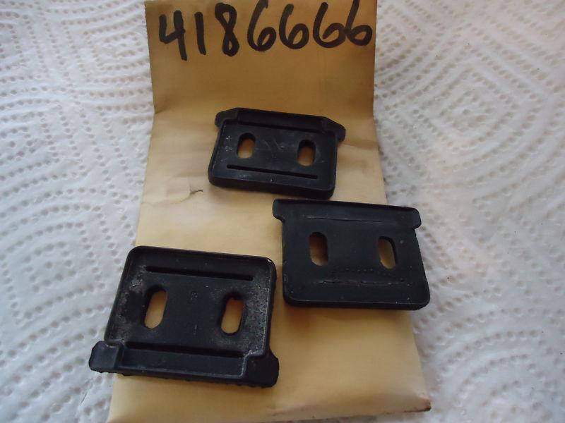 Fiat 850 spider square rubber door check gaskets seals nos very rare x3 418666