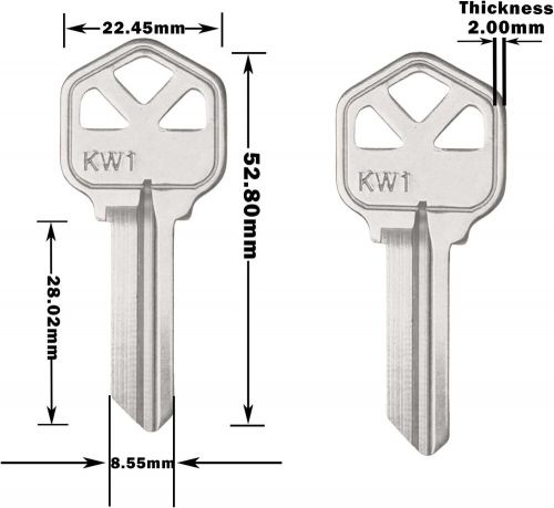 Key blanks for locksmith / 100 kwikset kw1 / brass key / 5pin kw1 key blanks