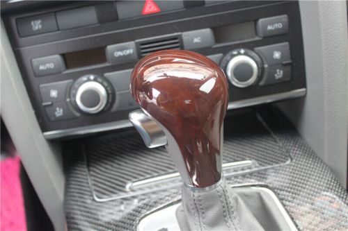 Car inner gear shift knob head cover trim fit for audi a6l 2005-2011 brown wood