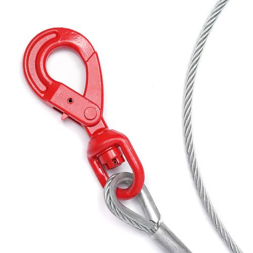 Winchcable3/8&#034;x100inchsteel core rope self locking swivel hook tow truck wrecker