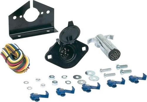 Hopkins 48405 6-pole round trailer connector wiring kit, vehicle &amp; trailer ends