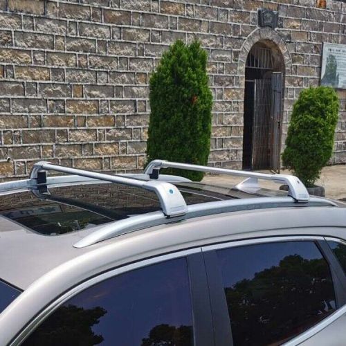 2p silver for audi q7 2007-2015 roof rack rail cross bars cargo luggage carrier