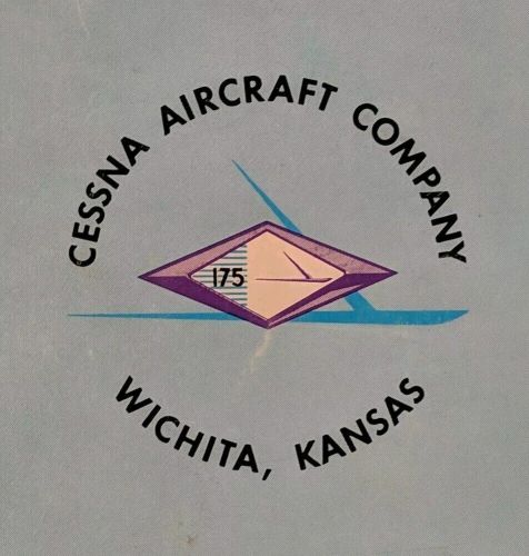 Excellent 1958 cessna 175 owner&#039;s manual p-175 printed 2/18/58