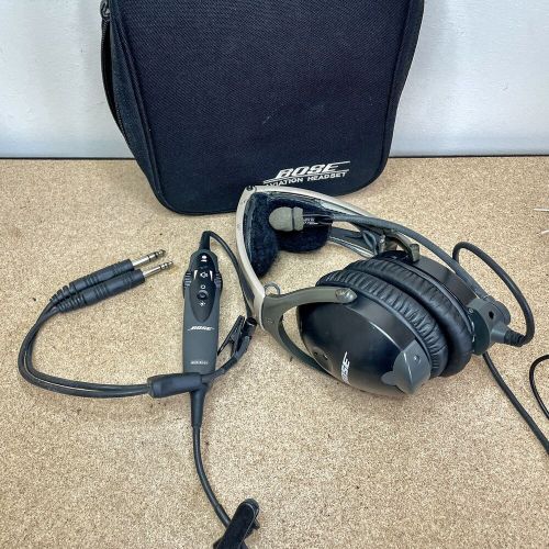 Bose x aviation a10 dual ga plugs headset ahx-32-01 - needs repair (h7.61)