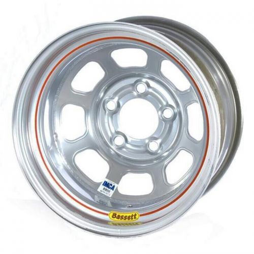 Bassett racing 57rc3c chrome wheel 15x7 imca 3&#034; backspace 5x4-3/4 d-hole imca