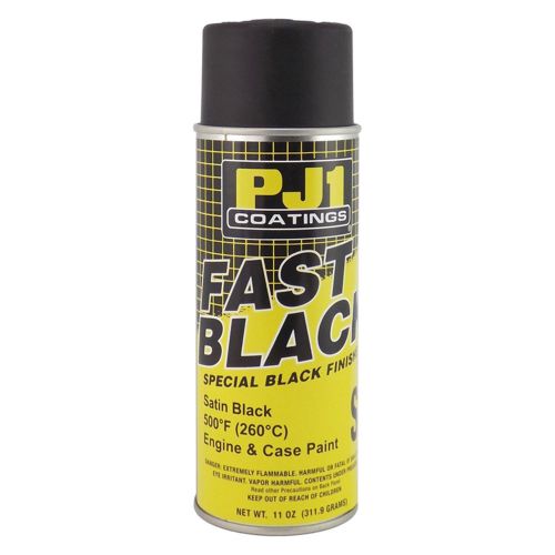 Pjh brands    16 sat    pj1 spray black satin engine paint   500f net wt  11 oz