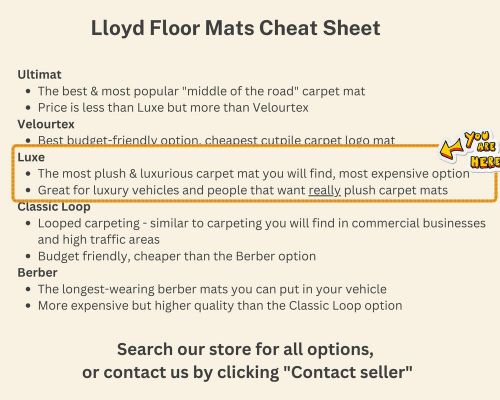 Lloyd luxe front carpet mats for &#039;02-08 dodge ram 1500 w/silver/blue ram badge