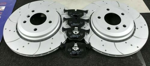 For abarth 500 595 competizione 1.4 front drilled grooved brake discs pads 305mm