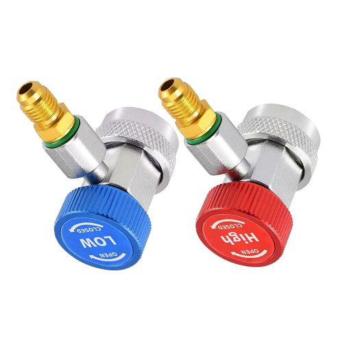 2pcs r134a low high quick connector 1/4&#034; sae male flare adapter auto ac joint