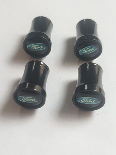 Black ford  round tapered dustcaps aluminium alloy