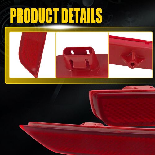 For 2011-17 honda bumper odyssey rear reflector light case red driver passenger