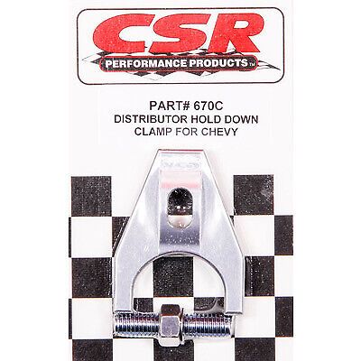 Csr performance chevy distributor hold down clamp - clear 670c