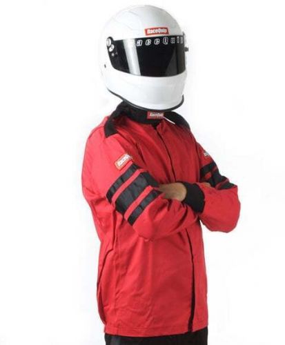 Racequip 111015rqp 110 series driving jacket sfi 3.2a/1 red/black stripe large