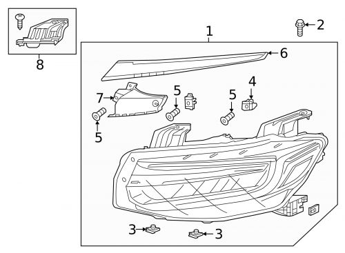 Genuine honda headlight assembly r 33100-txm-a01