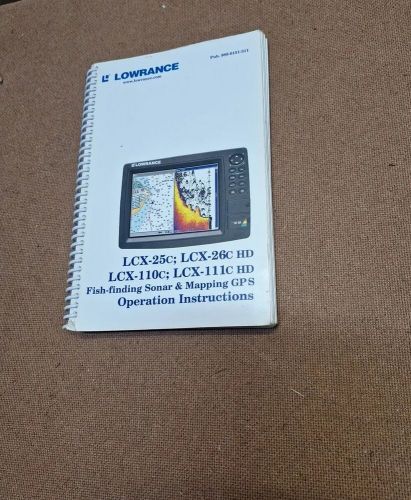 Lowrance lcx-25c 26c 110c 111c 25 26 110 111 c owners instruction users manual