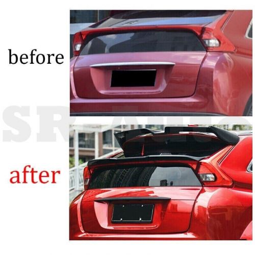 For mitsubishi eclipse cross 18-20 dry carbon fiber rear trunk spoiler wing flap