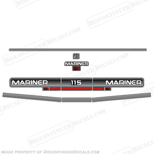 Fits mariner 1994 115hp outboard motor decal kit