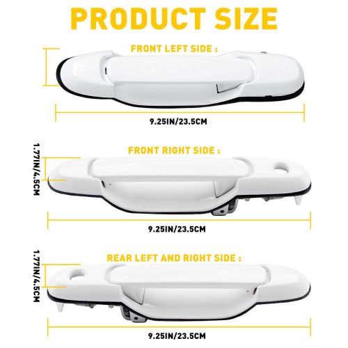 Front rear left exterior right door for handle 1998-03 toyota white sienna