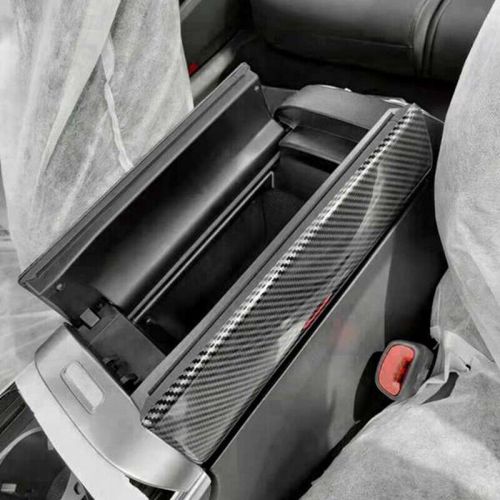 Carbon fiber center console armrest box cover trim decoration7673-