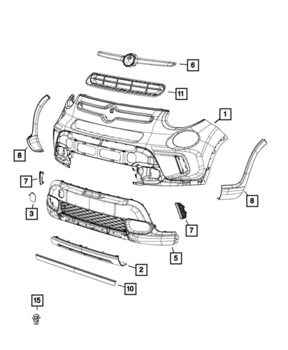 Genuine mopar front air dam 68202178aa