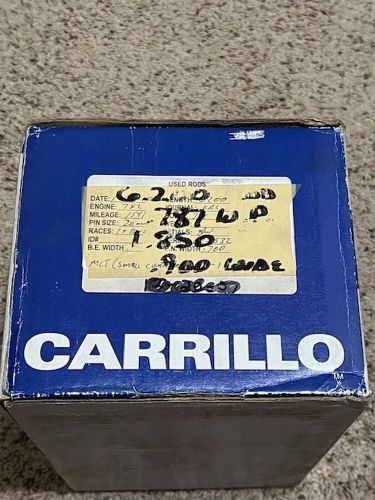 8 carrillo  6.200 rods for.787&#034;  pin.  &amp; 1.850&#034; rod journal, bolts included