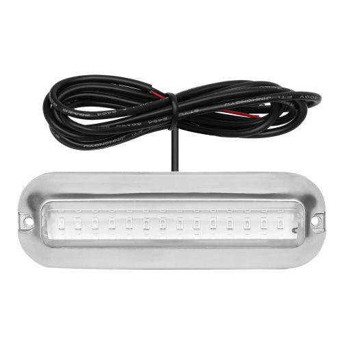 Green 84led underwater boat marine transom light 316 stainless steel pontoon 2x