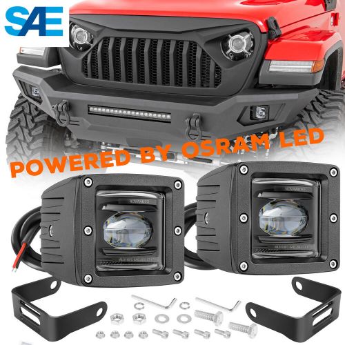 2x dot sae led pods work light bar foglights 3000k for polaris rzr 1000xp 12v