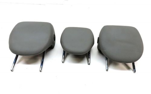 2003-2004 porsche cayenne 955 rear left right &amp; center seat headrest set3 (grey)