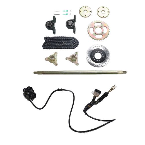 600mm go kart rear live axle kit with brake assembly chain for 50cc 70cc 90cc