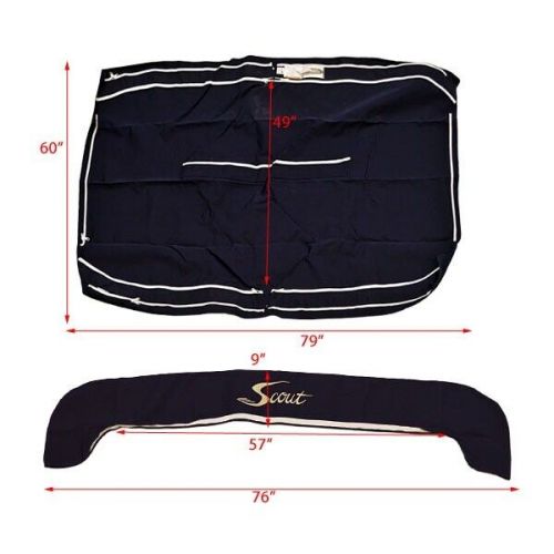 Scout boat bimini top cover uh939 | 175 / 180 blue 79 x 60 inch