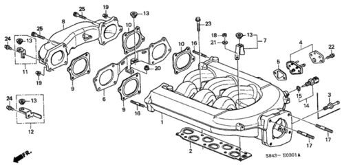 Genuine honda chamber b 17140-p8a-a10