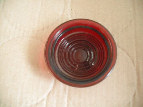 Ward &amp; colstone like lucas 488 l488 dark red glass light lamp lens original nos