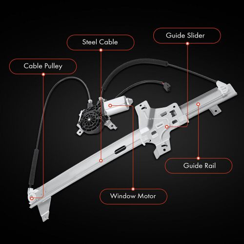 Power window regulator with motor for ford e-150 e-250 e-350 econoline 741-586