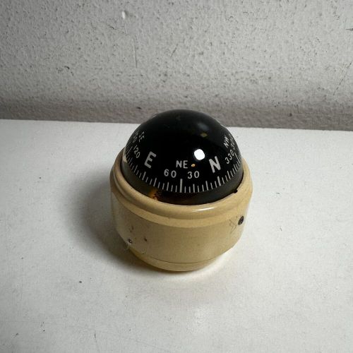 Vtg airguide chicago beige dash mount navigation marine boat spherical compass