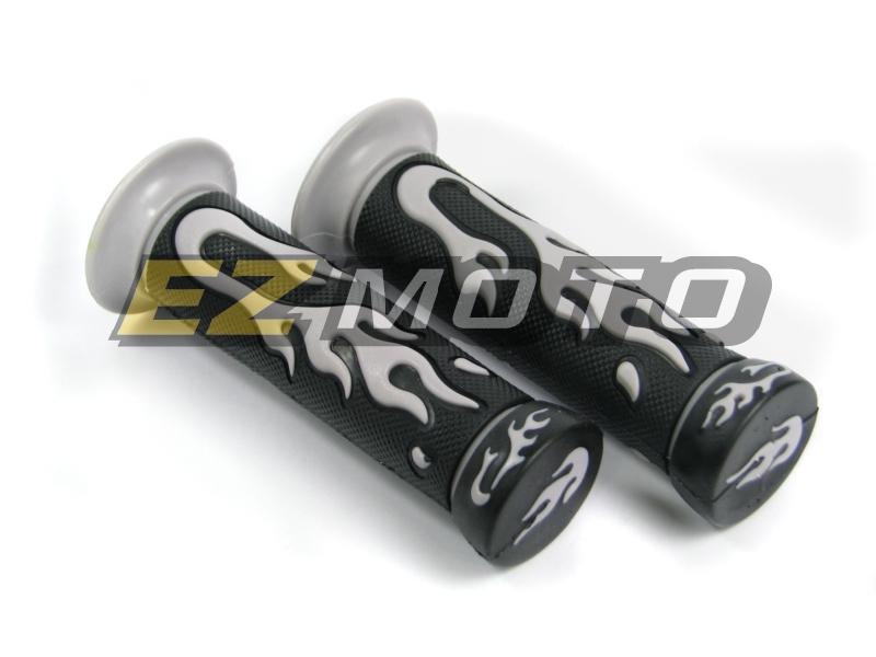 Universal hand grips for 22mm handlebar cbr gsx r r1 r6 zx ninja 6r 10r grey