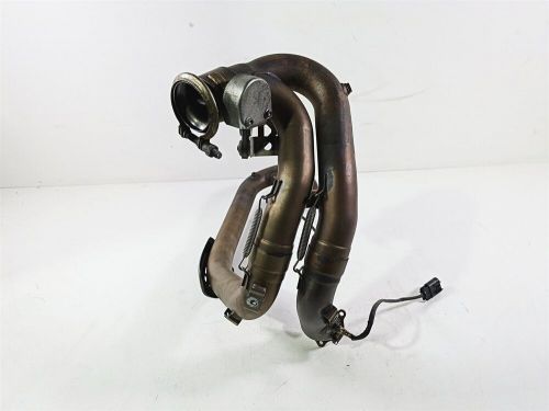 2013 ducati hyperstrada 821 exhaust header &amp; servo motor set -dents 57013291b