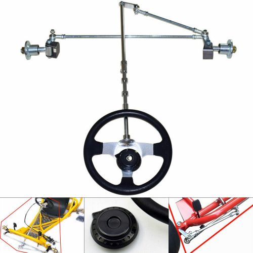 For atv go kart quad cart steering wheel gear rack shaft tie rod kit assembly