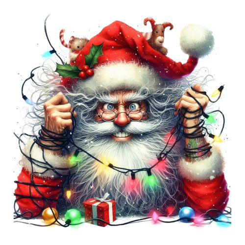 Xxl 18x18 car sticker funny christmas santa decal weatherproof vinyl-