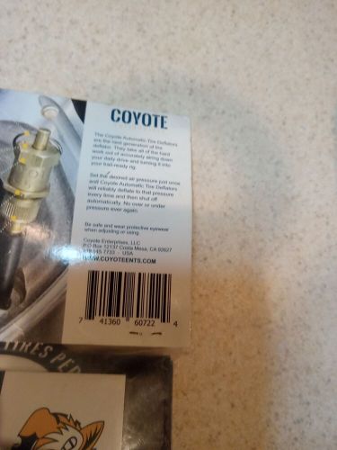 Coyote automatic tire deflators, 4 to 56 psi, 4 pack