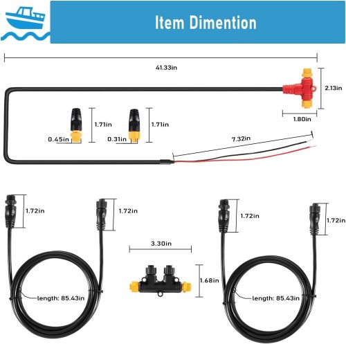 Nmea 2000 starter kit cables connector terminator kit for lowrance simrad garmin