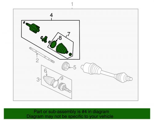 Genuine gm inner cv joint 88965608