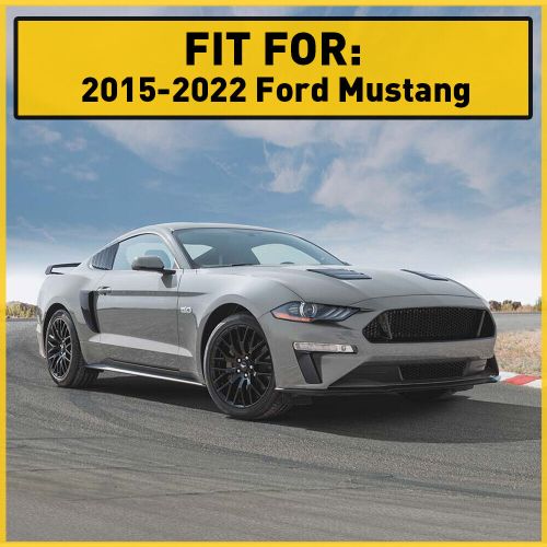 For 2015-2022 ford mustang carbon fiber black interior steering wheel cover trim