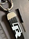 Car leather keyring keychain key ring r line sport for audi fits vw