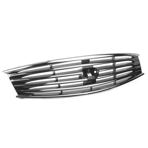 1x front bumper grille grill for infiniti 08-13 g37 14-15 q60 coupe chrome black