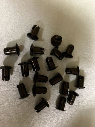 20 black alum 7/16&#034; by.450&#034; 1/4 quick turn dome head dzus fasteners