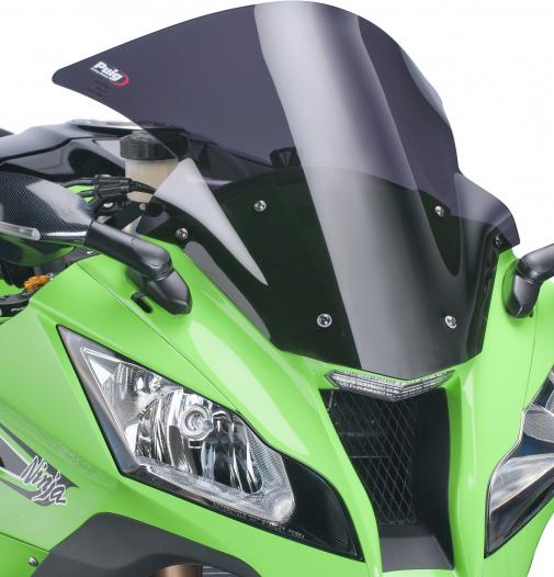 Puig racing windscreen dark smoke for kawasaki zx-10r zx10r 2011