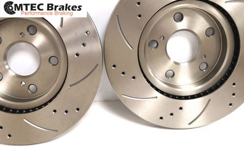 Vw amaork 3.0 tdi 12-21  rear drilled grooved brake discs mtec brake pads