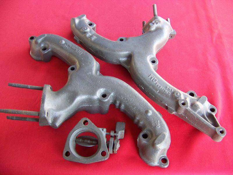 65 66 67 chevy ll 283 nova l-79 327 exhaust manifolds orig gm no smog holes nice