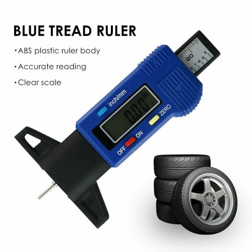 Car truck lcd digital tire thread depth tester measure tread tyre gauge gage new