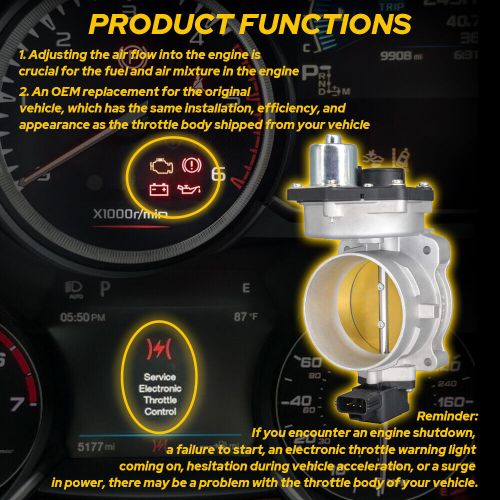 Throttle body w/tps 8l3z9e926b for ford f150 super duty truck v8 5.4l 2005-14